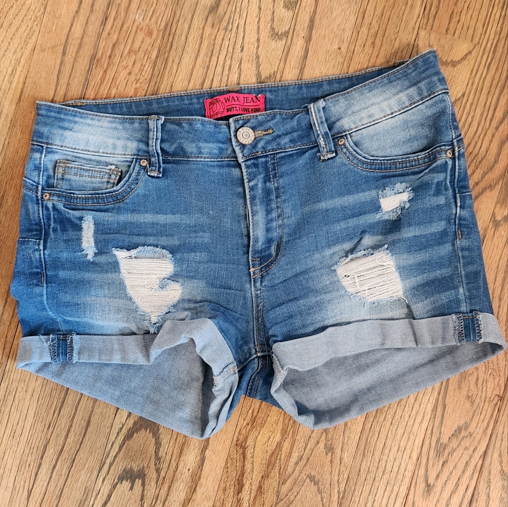 Distressed Jean shorts by Wax Jean size M